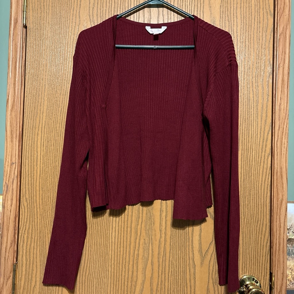 No Boundaries Maroon Knit Sweater